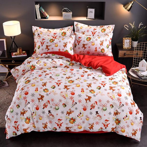 

lovely christmas snowflake printed bedding sets christmas bed linen bed quilt cover sheet cover sets pillow case