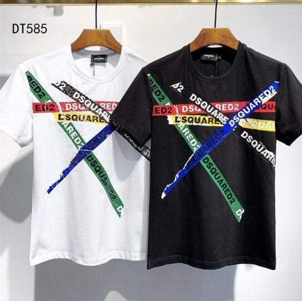 

2020 new summer new arrival luxury tees mens clothing d2 men t shirt print fashion t-shirts dsquared2 men t shirt 2fbac#, White
