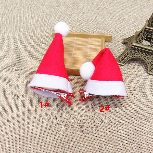 

three-dimensional mini christmas hat hairpin headwear for women girls christmas party hair accessories gifts f1785, Black;brown