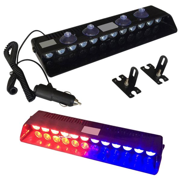 

1pcs led auto interior emergency warning strobe lights 12led roof strobe lamp front windshield light for truck boats