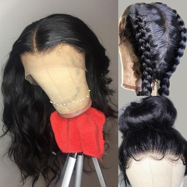 

glueless preplucked full lace wig for black women remy brazilian body wave human hair wigs with baby hair natural hairline