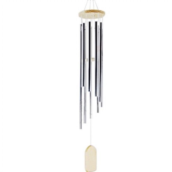 DHL Wind Chime 6 Tubi metallici in alluminio cavo in legno Il miglior campanello a vento in legno medio grande offre ricchi toni rilassanti per interni ed esterni Patio