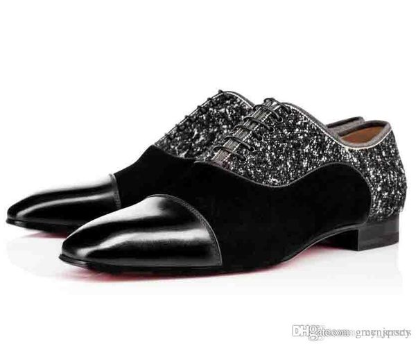 

2019 men wedding party flat shoes alpha male p strass flat red bottom dress oxford greggo orlato flat black business fashion shoes male