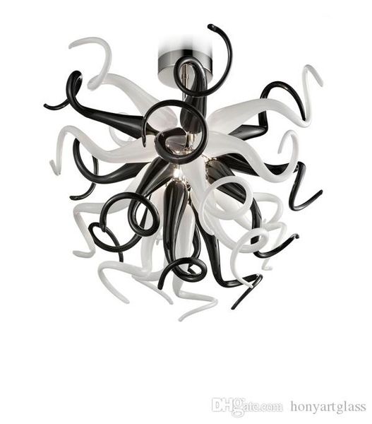 

ac led customized style fashionable patterns modern lamp decoration black and white color chandelier
