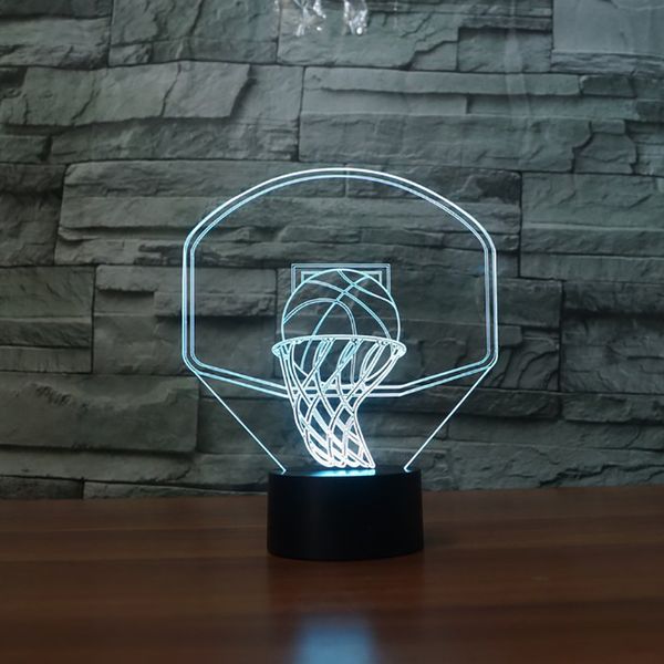 

7 color changing led nightlight kids usb 3d basketball backboard shape table lamp baby sleep lighting bedside lampara decor gift