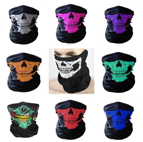 

взрослые череп магия повязок банданы череп лица маски спорт на открытом воздухе призрачные шарфы оголовье мотоцикла wrap велоспорт смешные м, Black