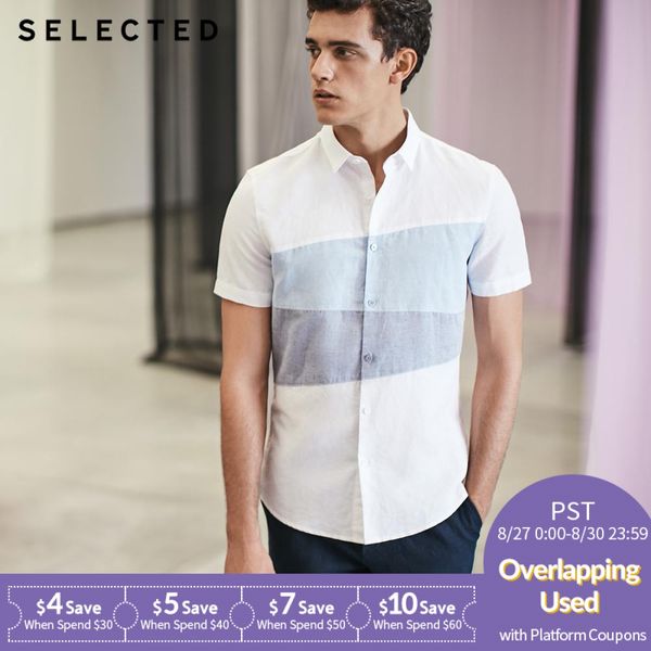 

splicing business leisure short-sleeved shirts|418204507, White;black