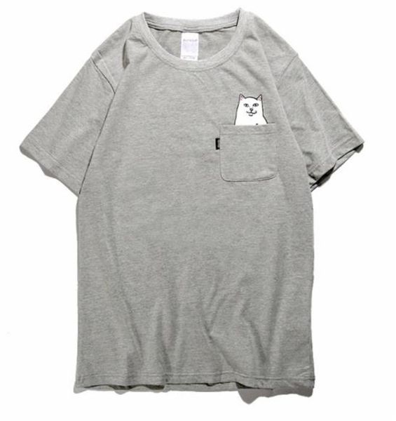 

Ripndip Designer Couples Tshirts Cat In Pocket Short Sleeve Tees Summer Mens And Womens Apparel