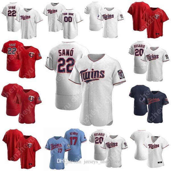 

2020 new miguel sano jersey marwin gonzalez jake odorizzi jose berrios eddie rosario nelson cruz byron buxton max kepler jersey 02, Blue;black