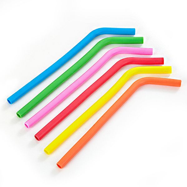 

bpa-soft baby silicone cup straw 6 color packed with brush, drinking straw
