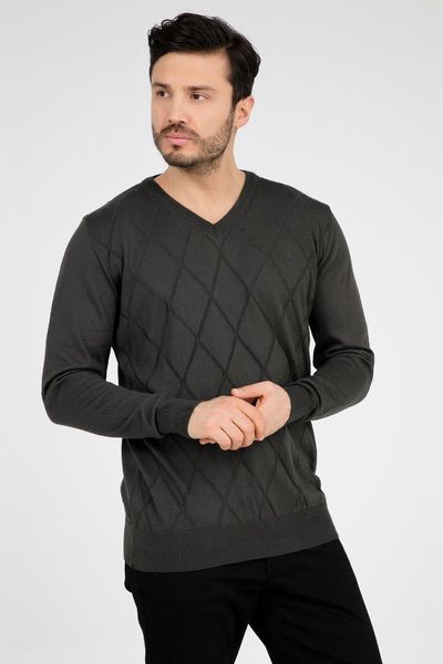

buratti v-neck sweater male sweater 447092, White;black
