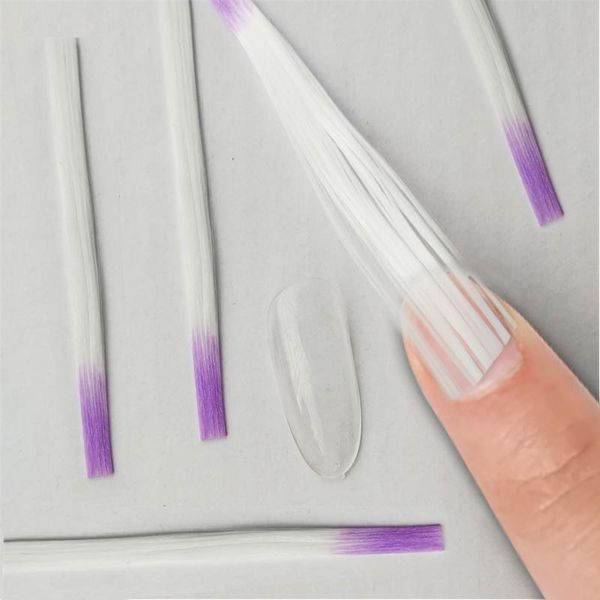 

1pack 5.5cm pro nail extension glass fiber fiberglass for nail silk extension form acrylic tips art salon, Red;gold