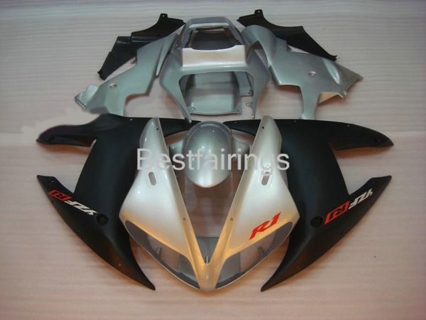 

injection molding fairing kit for yamaha r1 2002 2003 silver black fairings yzf r1 02 03 fg36