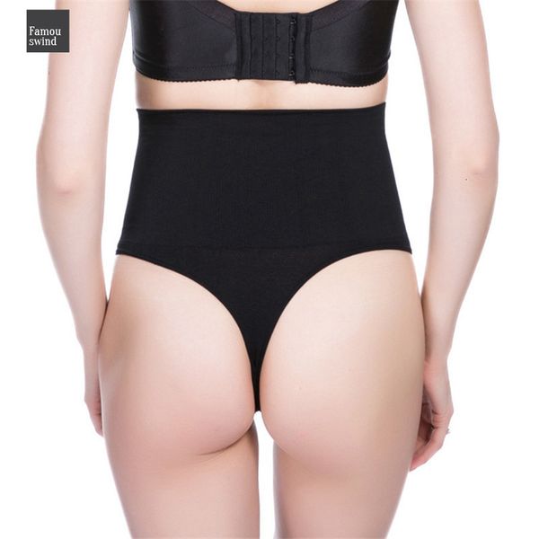 

женщины высокой талия shaper тренер пластик для похудения контроль cincher нижнего белья body thong lifter струнного butt трусы моделировани, Black;white