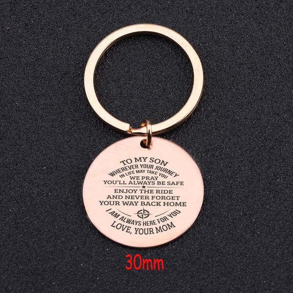 

keychain engraved wherever your journey in life may take you we pray you will always be safe to son key ring gift from parents, Silver