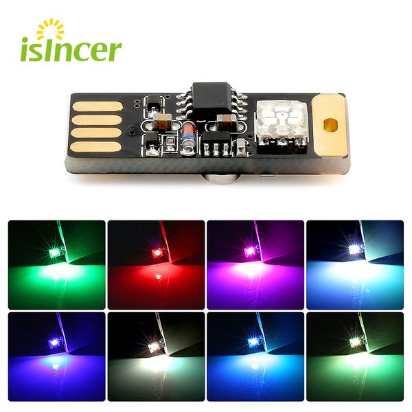 

decorative lamp voice touch control car usb led atmosphere lights car rgb led light bulb interior lighting colorful lamps