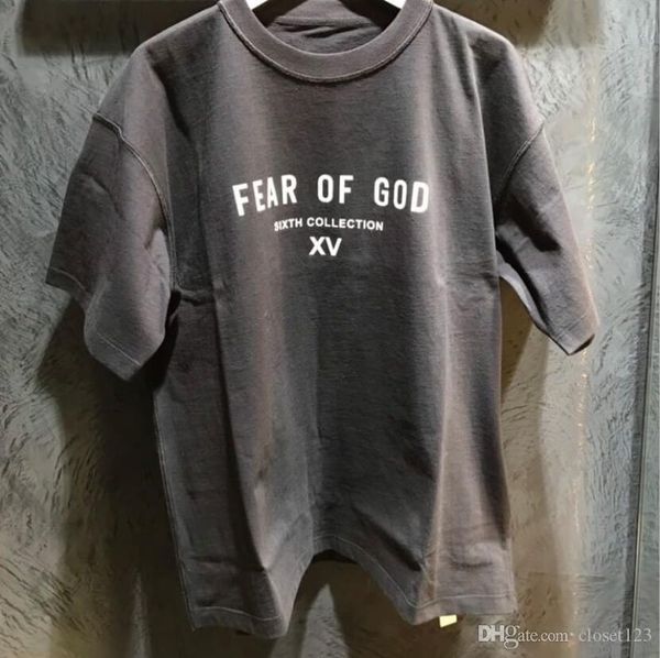 

туман футболка мужчины женщины страх божий туман шестая коллекция xv тройник с коротким рукавом топы летняя мода топы, White;black