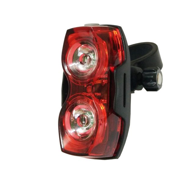 

1w bicycle tail rear light 2 leds lamp cat eye shape super bright mtb road bike safety warning flashing lights red waterproof