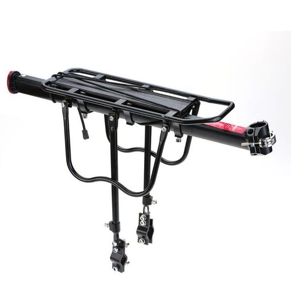 Rack in lega di alluminio Bicycle Bicycle Bagagli Carrier MTB Bicicletta Mountain Mountain Bike Road Bike Rear Rack Installare il componente Spedizione gratuita