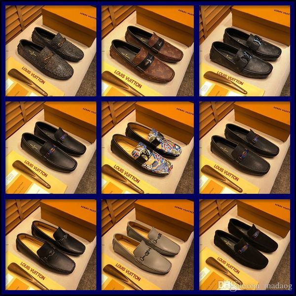 

21ff men shoes luxury brands genuine leather casual driving shoes men loafers moccasins slip on italian shoes for men big size 46 cqzx5, Black
