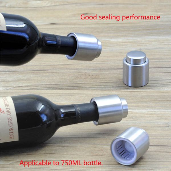 

1pcs stainless steel wine bottle ser push type vacuum red wine cap sealer bar tools bottle cover kitchen accessories