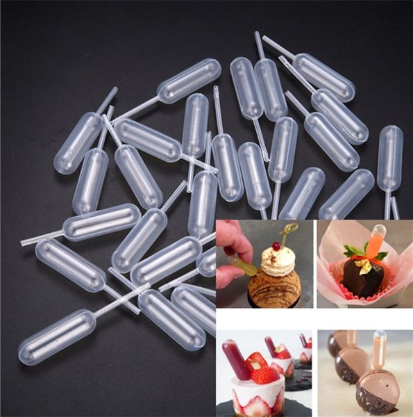 

50 pcs/pack ice cream droppers straw dropper jelly milkshake for cake disposable straw injector for cupcake dessert baking tools