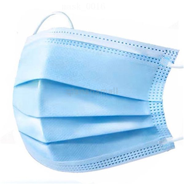 

бесплатная доставка dhl 50pcs одноразовая маска 3 слойного non woven предотвратить для пыли самостоятельной маски w elastic синей cdmd
