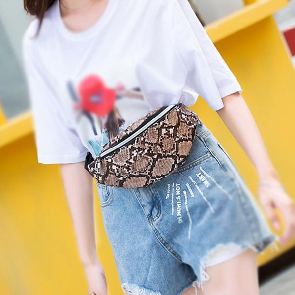 

fashion women fanny packs lady shoulders serpentine travel wild waist pack bag letter purse mobile phone 2020 crossbody bag
