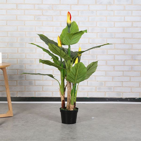 2019 Large Greenery Pot Plant 130cm 4 Stems Green Princess Tree Artificial Plants Indoor Living Room Large Fake Plants Fake Tree From Hibooth 144 79