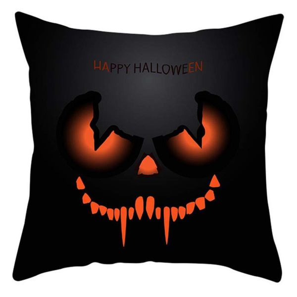 

halloween decorative pillowcase peach velvet pillowcase ghost-pattern skeletons-pattern halloween pillow case
