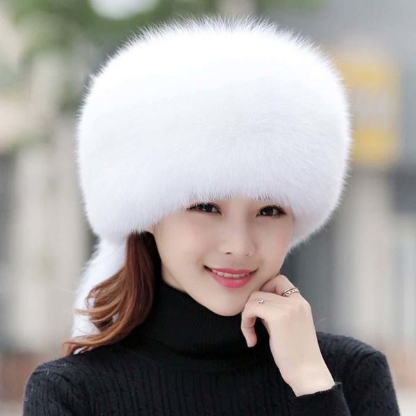 

women winter warm casual artificial faux fur solid snow cap knitted fall, hat casual, street, outdoor, Blue;gray