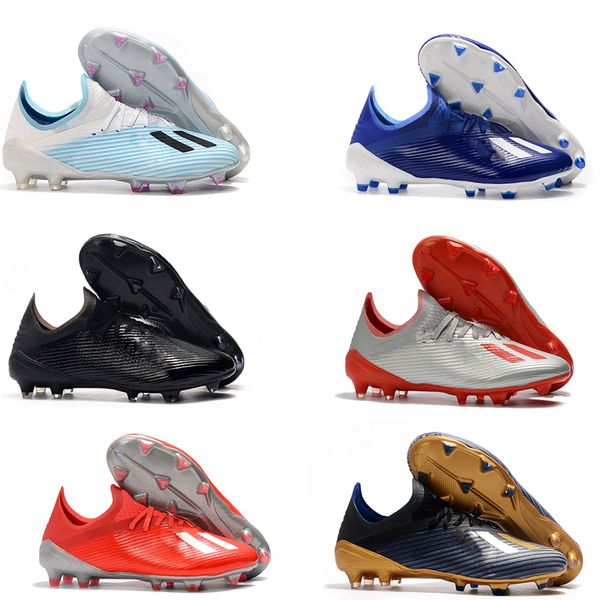 

new x 19.1 fg mens outdoor soccer shoes with shoelace cleats chaussures crampons football boots x18.1quality knit waterproof