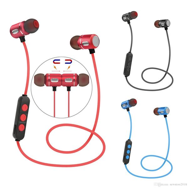 

n factory price magnetic suction sport bluetooth earphones stereo wireless in-ear earbuds for iphone 6s 7plus s8 universal phones