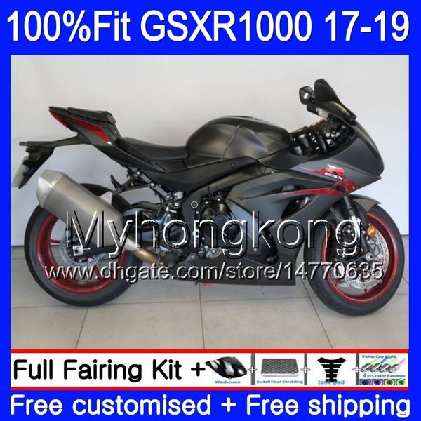 Injeção para Suzuki GSX-R1000 GSXR-1000 K17 GSXR 1000 17 18 19 331HM.15 GSX Matte Preto Nice R1000 L7 L8 GSXR1000 2017 2019 2019 Fairings