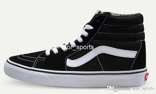 

2020 vans old skool high sk8-hi men womens canvas casual shoes, classical white black skateboard sport sneakers eur35-44