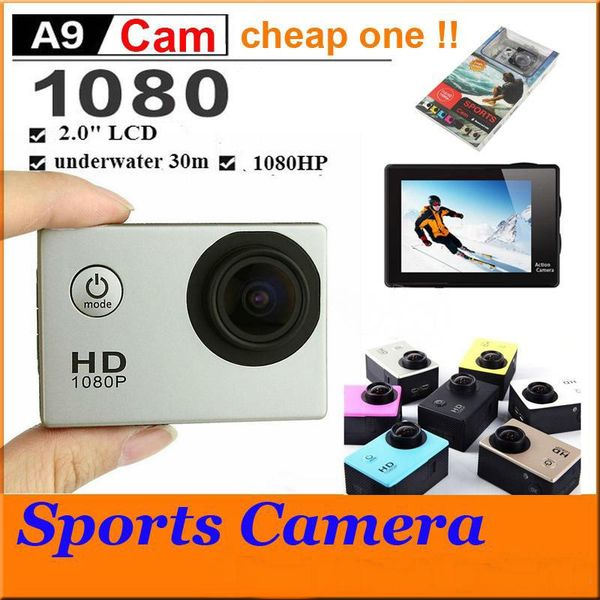 

спорт hd action camera дайвинг 30m 2 "140 ° метр водонепроницаемые камеры 1080p full hd sjcam шлем подводный спорт dv автомобильный видеорег
