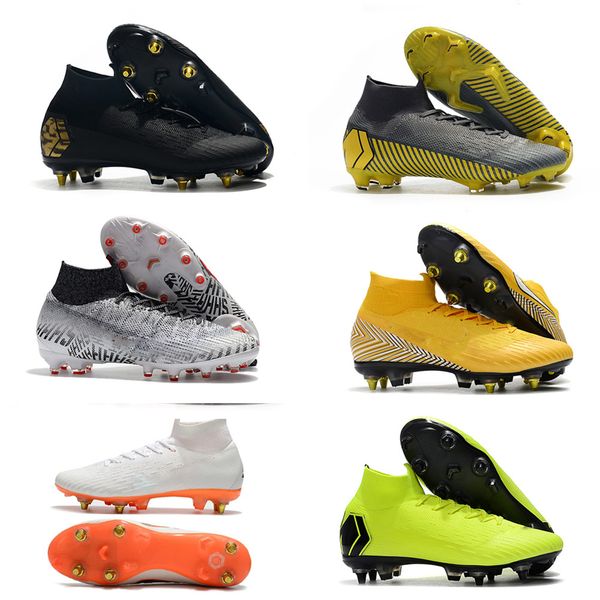 

2019 mens soccer cleats mercurial superfly v elite fg indoor soccer shoes kids football boots cr7 boys neymar boots rising fast pack cheap