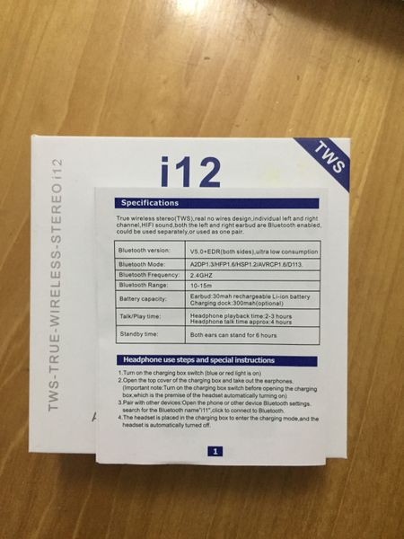 

i12 tws matte headphones touch control bluetooth 5.0 wireless earbuds with siri and pop up window