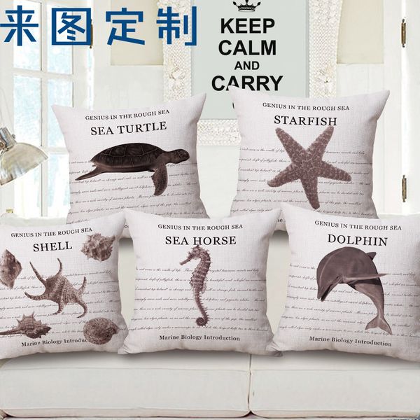 

the mediterranean embrace pillow case pillow ocean animal cushion pillow come picture customize