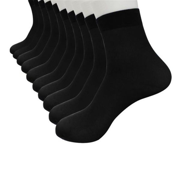 

new arrival silky bamboo fiber classic business men's socks 10 pairs men's socks black gray navy color