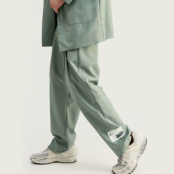 

ewq / men's pants 2020 autumn fashion new personality tide solid color casual loose directly trousers for male 19h-a123, White;black