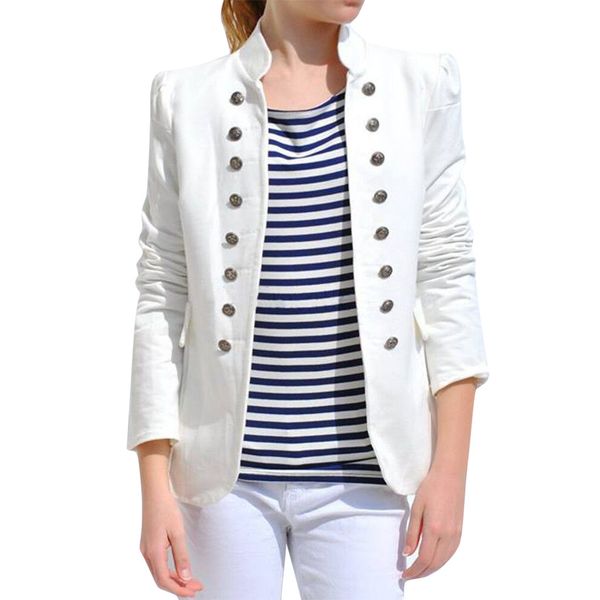 

cool women autumn winter warm solid vintage tailcoat jacket overcoat basic outwear uniform buttons slim coat female jacket 2019, Black;brown