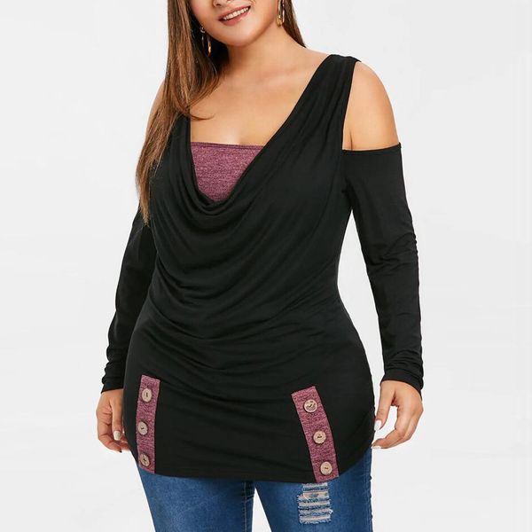 

plus size fashion off shoulder tunic blouse casual winter 2019 ladies bottom female women long sleeve shirt blusas pullover, White