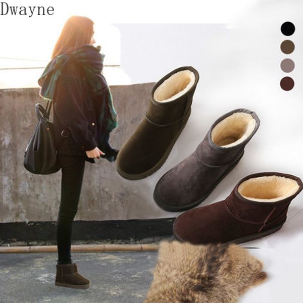

new korean winter snow boots furry thickened couple student boots, Black