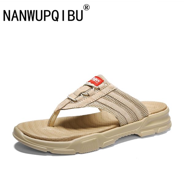 

new arrival summer men flip flops beach sandals anti-slip zapatos hombre casual shoes wholesale, Black