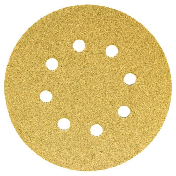 

gold 5-inch 8-hole 60 grit dustless hook and loop 100-pack (60