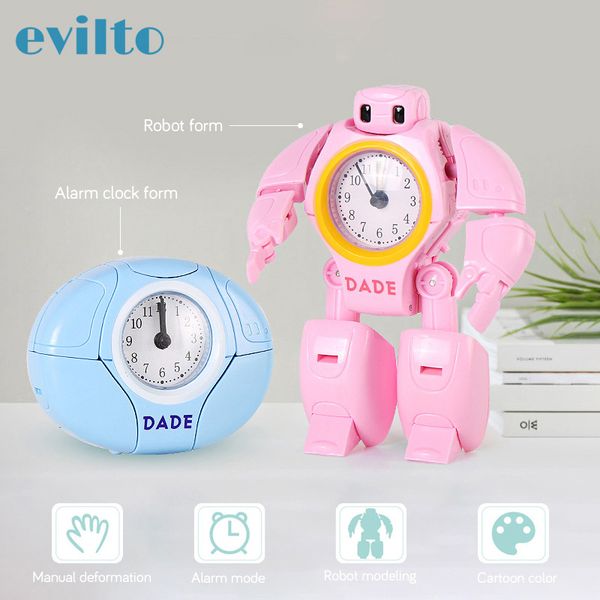 

qmjhvx pointer clock children's alarm clock deformed toy table cartoon alarm home decorations reloj despertador