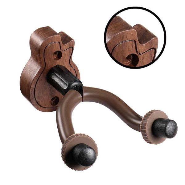 

punk guitar wall hanger hand guitar holder adjustable wall mount stand for acoustic and electric guitars black walnut