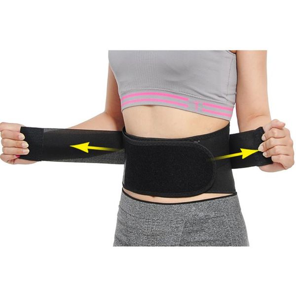 

band back waist weightlifting gym sport lumbar warm support belt trimmer slimming training slim corset lumbar adjustable, Black;gray