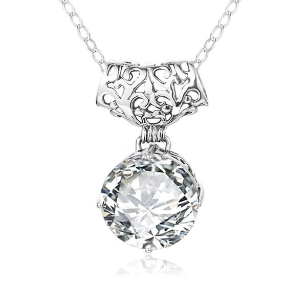 

szjinao real 925 sterling silver pendant diamond necklace pendants round neo-gothic carve handmade fine jewelry for women gifts